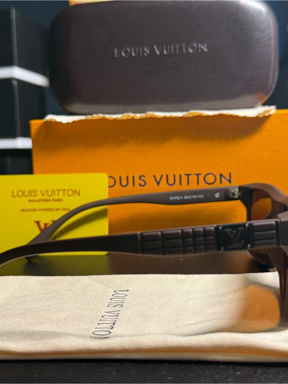 Matte Taupe Rectangular Sunglasses - Brown Lenses
